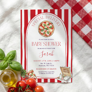 Special Delivery Italian Baby Shower  Invitation