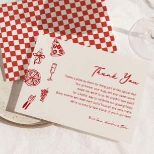 Special Delivery Italian Pizza Baby Shower Thank You Card