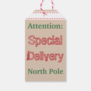 Special Delivery North Pole Christmas Gift Tags