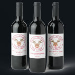 Special Delivery North Pole Reindeer Christmas Wine Label<br><div class="desc">Christmas reindeer special delivery from the North Pole gift wine labels,  perfect for giving as gifts to the guests of your Christmas party. Can be customised with your message and names. Visit our store to see all of our coordinating Christmas and holiday cards   paper products.</div>