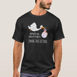 Special Delivery October Due Date Pregnancy Reveal T-Shirt