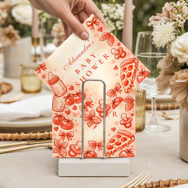 Special Delivery Pizza Baby Shower Napkin (Creator Uploaded)