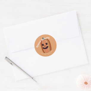 Special Delivery Pumpkin Thank You Label Sticker
