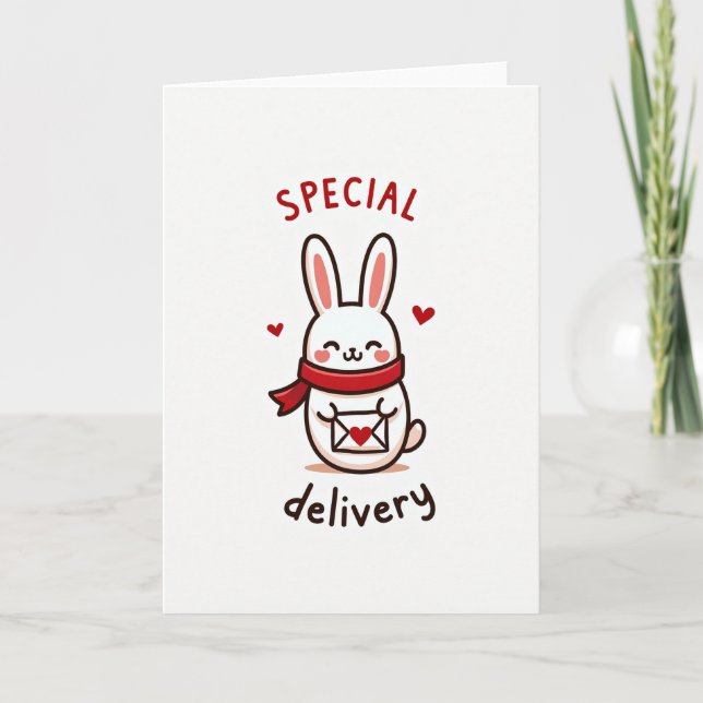 Special Delivery Rabbit Card (Front)