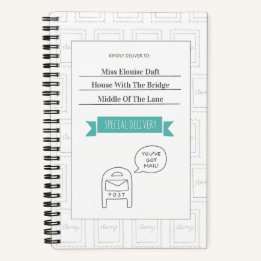 Special Delivery Snail Mail Personalised Notebook