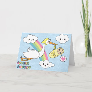 Special Delivery - Stork & Baby Card