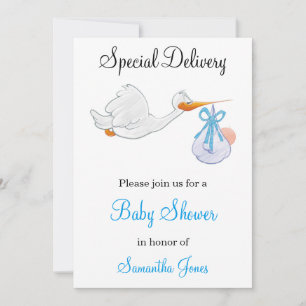 Special Delivery Stork Baby Shower Invitation