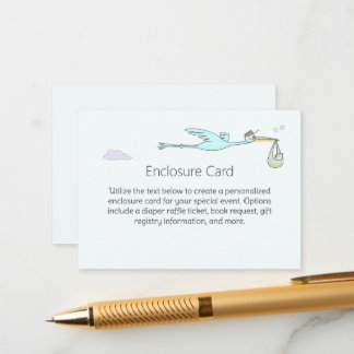 Special Delivery Stork Enclosure Card