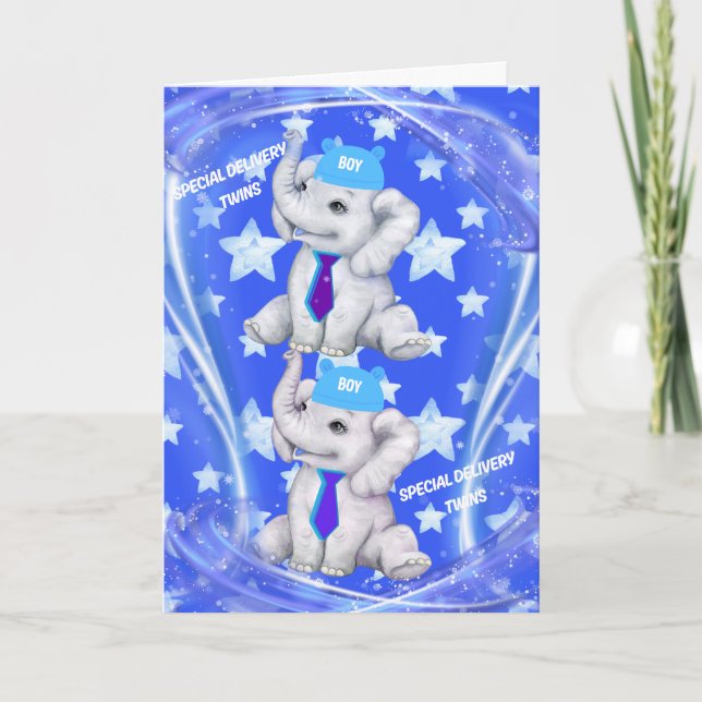 Special Delivery Twins Greeting Card (Front)
