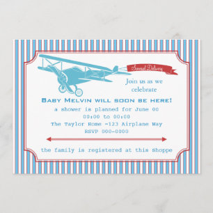 Special Delivery Vintage Aeroplane Invitation