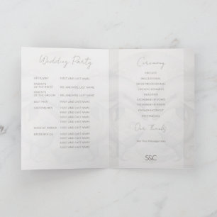 Special Dolphin Wedding Folded Program