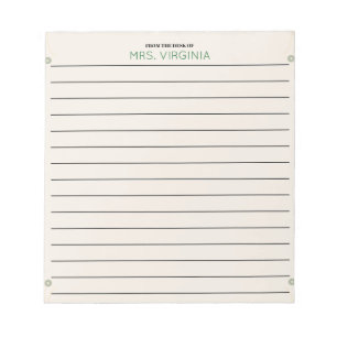 Special Dots Teacher Lined Paper From The Desk Of Notepad