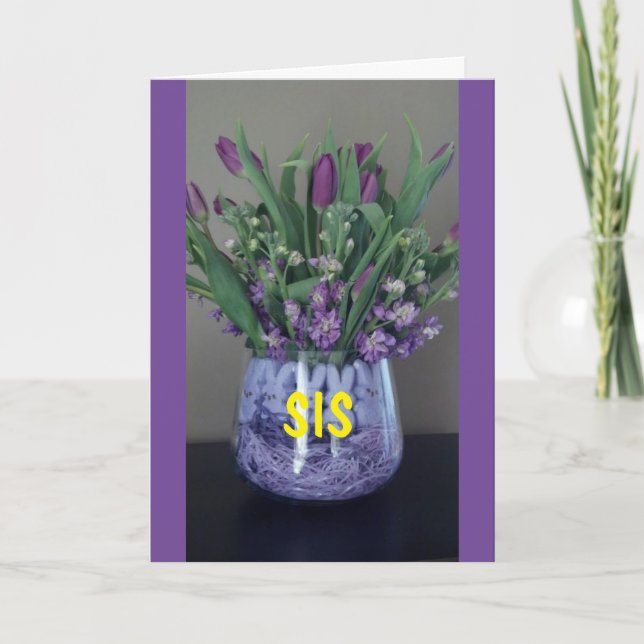 **SPECIAL EASTER WISHES TO MY SIS*** CARD (Front)