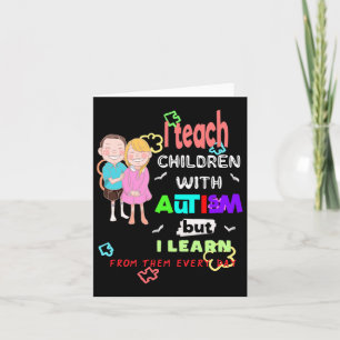 Special Ed Sped Teacher Teach Cool Autism Awarenes Card