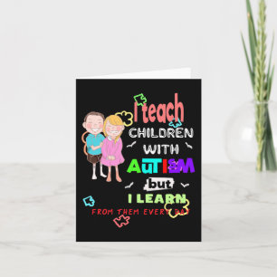 Special Ed SPED Teacher Teach Cool Autism Awarenes Card