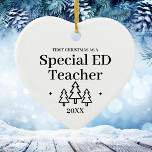 Special ED Teacher New Job Christmas Ceramic Ornament