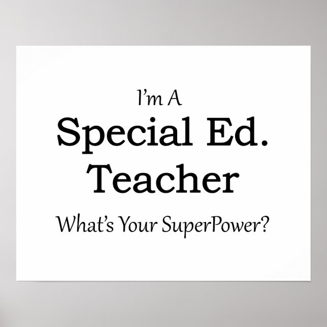 Special Ed. Teacher Poster (Front)