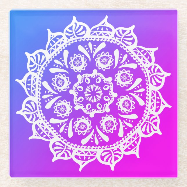 Special Edition Brosya Mandala Glass Coaster (Front)