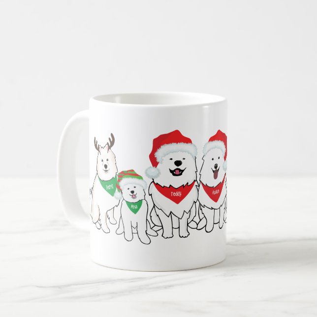 Special edition design featuring Aslan the samoyed Coffee Mug (Front Left)