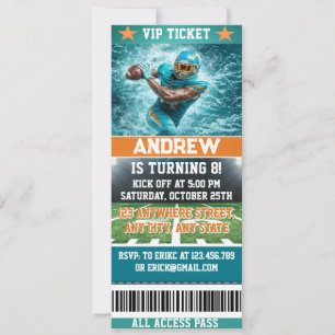 Special Edition Football Ticket Birthday Invitation
