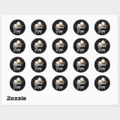 Special Edition Signed Copy Black Classic Round Sticker (Sheet)