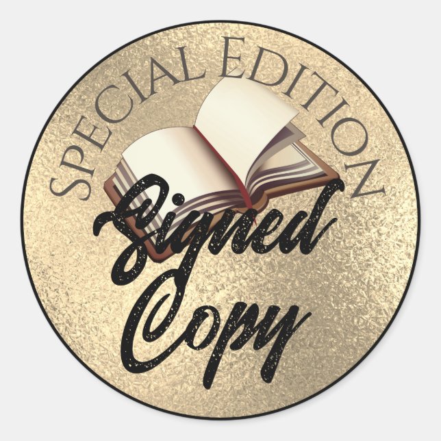 Special Edition Signed Copy Gold 2 Classic Round Sticker (Front)