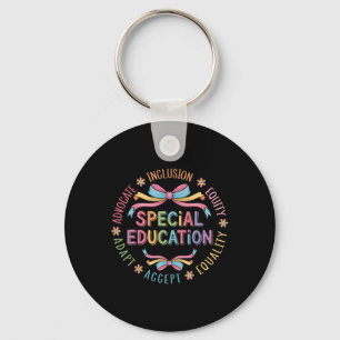 Special Education Adapt Advocate Equity Love Inclu Key Ring