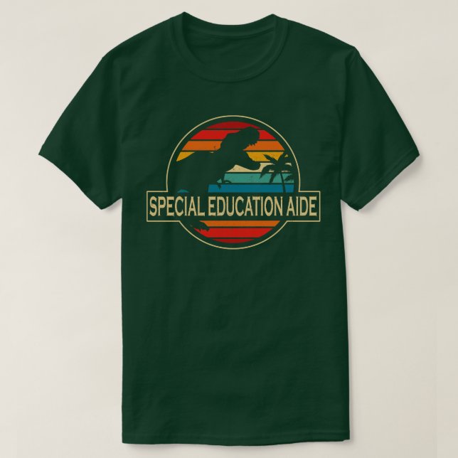 Special Education Aide Dinosaur T-Shirt (Design Front)
