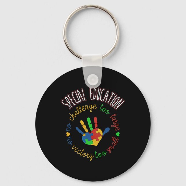 Special Education and Autism Awareness Teacher  Key Ring (Front)