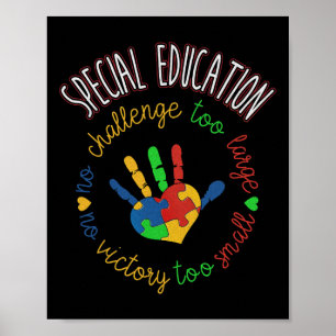Special Education And Autism Awareness Teacher  Poster