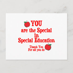 Special Education Appreciation Postcard