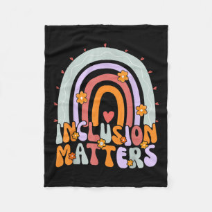 Special Education Autism Awareness Teacher Inclusi Fleece Blanket