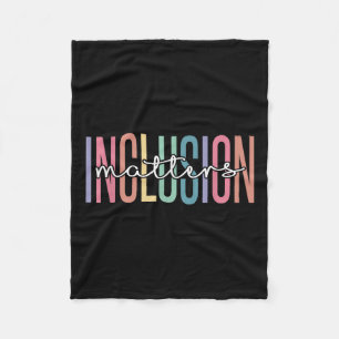 Special Education Autism Awareness Teacher Inclusi Fleece Blanket