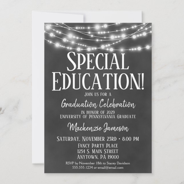 Special Education Graduation Party Invitation (Front)