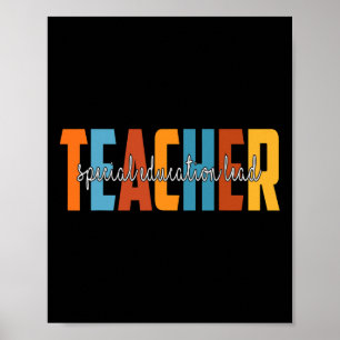 Special Education Lead Teacher Autumn Love Fall Th Poster