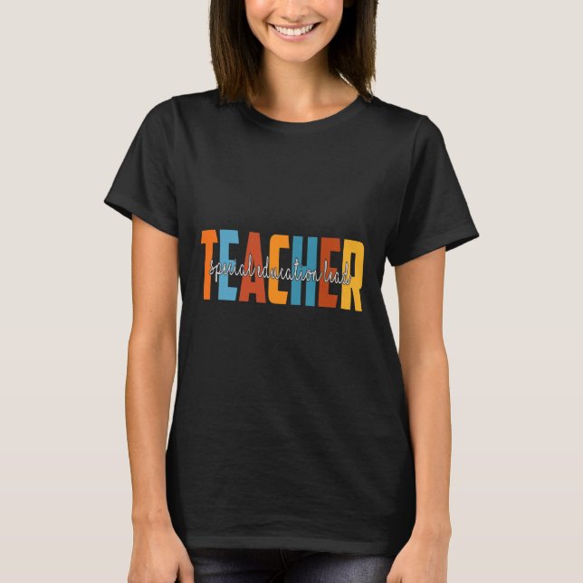 Special Education Lead Teacher Autumn Love Fall Th T-Shirt (Front)
