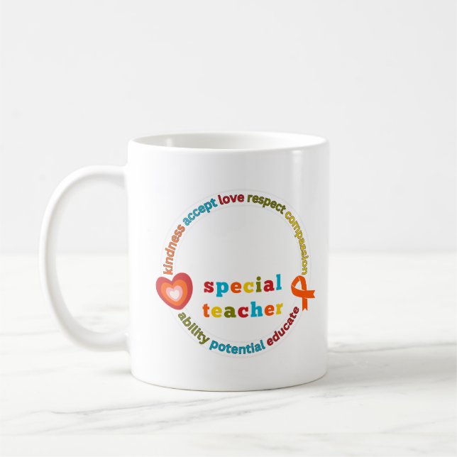 Special education personalised teacher coffee mug (Left)