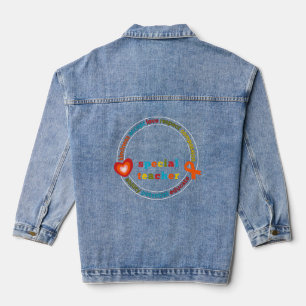 Special education personalised teacher denim jacket