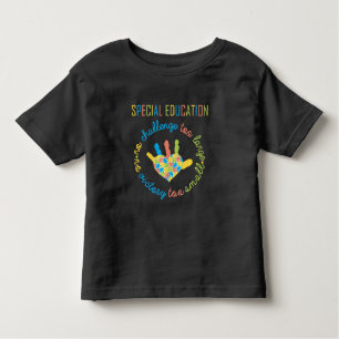 Special Education Teacher Autism Awareness Puzzle Toddler T-Shirt