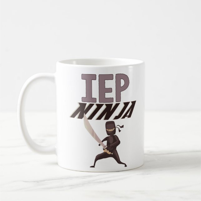 Special Education Teacher Funny Ninja Coffee Mug (Left)