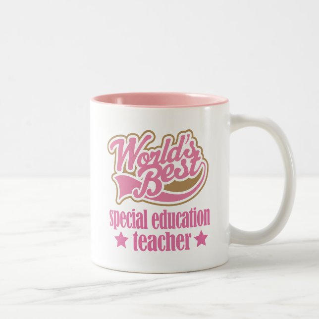 Special Education Teacher Gift (Worlds Best) Two-Tone Coffee Mug (Right)