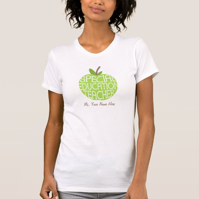 Special Education Teacher Green Apple Shirt (Front)