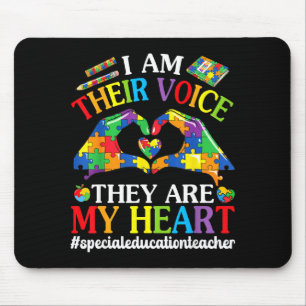 Special Education Teacher I Am Their Voice They Ar Mouse Pad