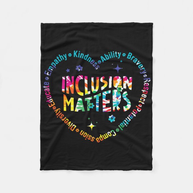 Special Education Teacher Inclusion Problems Autis Fleece Blanket (Front)