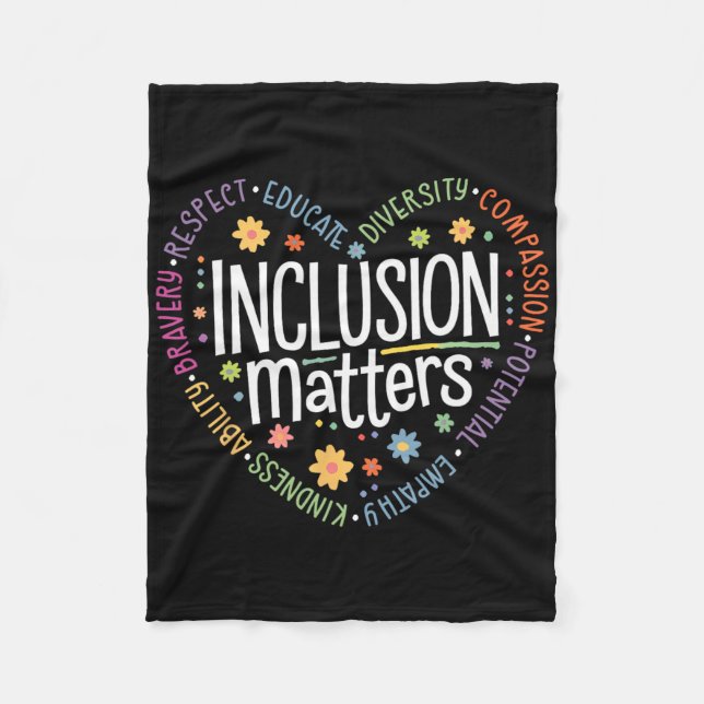 Special Education Teacher Inclusion Problems Autis Fleece Blanket (Front)