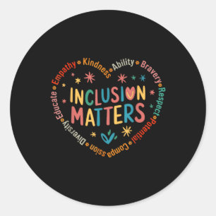 Special Education Teacher Inclusion S Autism Aware Classic Round Sticker