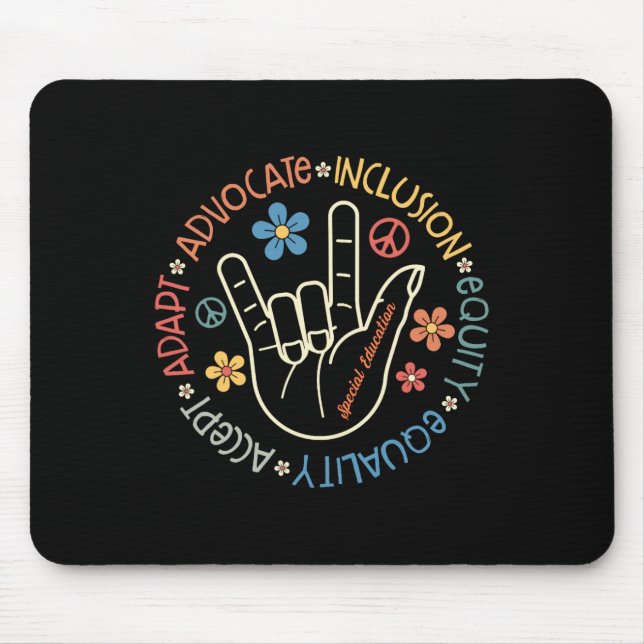 Special Education Teacher Inspirational Autism Awa Mouse Pad (Front)