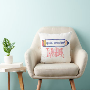 Special Education Teacher Pencil Design Cushion