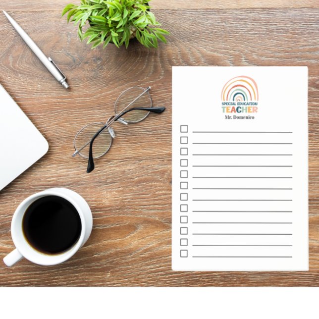 Special Education teacher retro colours boho rainb Post-it Notes (Creator Uploaded)