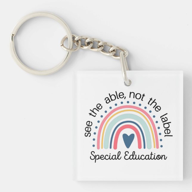 Special Education Teacher Shirt,Sped Teacher Key Ring (Front)